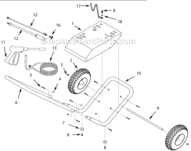 Page A Diagram and Parts List for PW222100LE  Campbell Hausfeld Pressure Washer